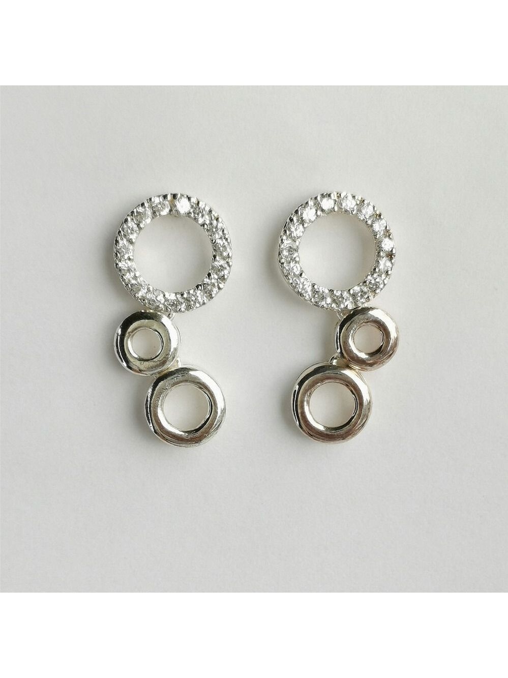 Bubbles In Sterling silver CZ Stud earrings 🆕